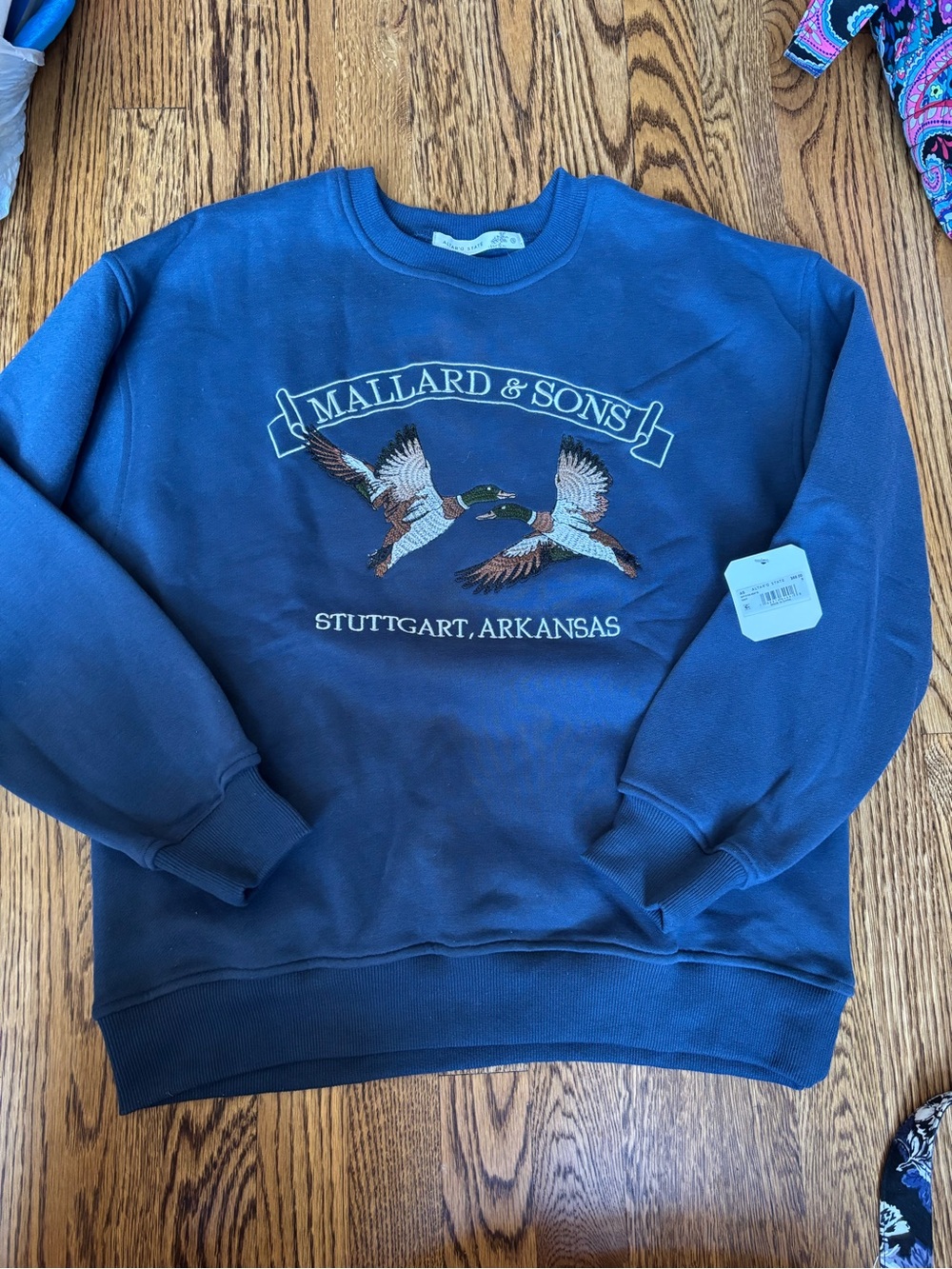 Altar’d State Navy Blue Crewneck Sweatshirt